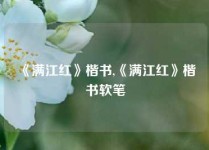 《满江红》楷书,《满江红》楷书软笔