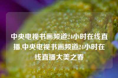 中央电视书画频道24小时在线直播,中央电视书画频道24小时在线直播大美之春